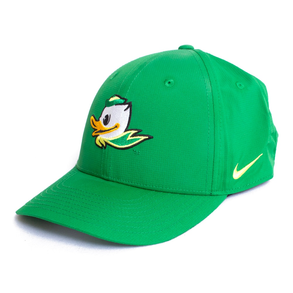 Fighting Duck, Nike, Green, Curved Bill, Polyester, Accessories, Unisex, Structured, 2024, Adjustable, Hat, 867076